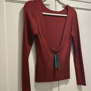 Banana Republic maroon deep back top size L